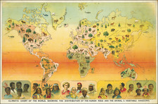 World, Portraits & People and Curiosities Map By Levi W. Yaggy