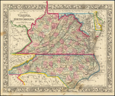 MITCHELL SAMUEL AUGUSTUS Map of the States of Louisiana Miss