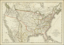 Carte des Etats-Unis de L'Amerique Septentrionale Dressee Par. P. Tardieu.  Paris 1819
