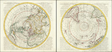 World, Northern Hemisphere, Southern Hemisphere and Polar Maps Map By Nicolaas Van Ewyk