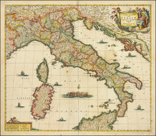 Italy Map By Frederick De Wit