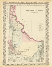 Idaho Map By Samuel Augustus Mitchell Jr.