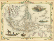 Southeast Asia, Philippines, Indonesia, Malaysia and Thailand, Cambodia, Vietnam Map By John Tallis