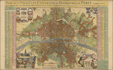 Paris and Île-de-France Map By Nicolas de Fer