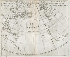 World, Atlantic Ocean, United States, North America and Caribbean Map By Anonymous / George Bickham