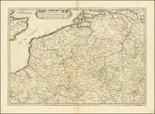 Belgium and Nord et Nord-Est Map By Nicolas Sanson