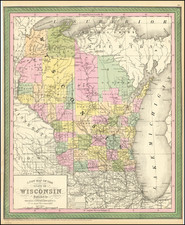 Wisconsin Map By Thomas, Cowperthwait & Co.