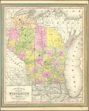 Wisconsin Map By Thomas, Cowperthwait & Co.