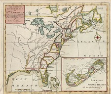 United States and Caribbean Map By Gentleman's Magazine