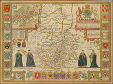 British Counties Map By John Speed