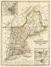 New England Map By Joseph Meyer