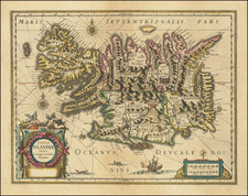 Tabula Islandiae Auctore Georgio Carolo Flandro By Jodocus Hondius