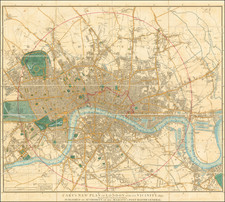Cary's New Plan of London and its Vicinity, 1832.  Showing the Limits of the Two-penny Post Delivery.  Published by Authority of His Majestey's Post Master General.