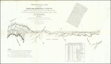  (Eastern Wyoming / Western Nebraska -- North Platte River, Fort Laramie, Chimney Rock, etc.)  Topographical Map of the Road From Missouri To Oregon . . . Section III
