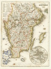 Europe and Scandinavia Map By Joseph Meyer