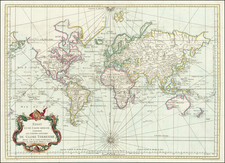 World Map By Jacques Nicolas Bellin
