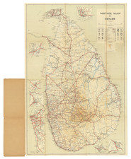 Sri Lanka Map By Ceylon Survey Department