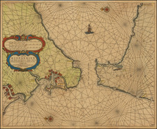 Spain, North Africa and Gibraltar Map By Anthonie (Theunis)   Jacobsz