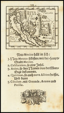 Baja California, California and California as an Island Map By Johann Ulrich Muller