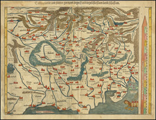 Switzerland, Austria, Poland, Hungary, Czech Republic & Slovakia and Germany Map By Sebastian Munster