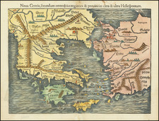Greece Map By Sebastian Munster