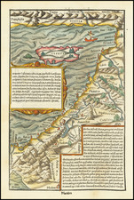 Cyprus and Holy Land Map By Sebastian Munster