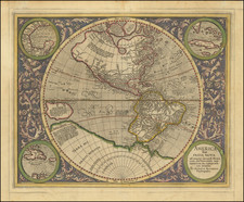 Western Hemisphere, South America and America Map By Michael Mercator