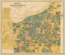 Kansas and Missouri Map By H.T. Wright