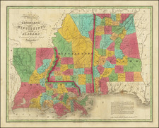 South, Louisiana, Alabama and Mississippi Map By Anthony Finley