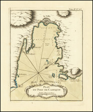 Catalonia Map By Jacques Nicolas Bellin