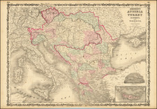 Hungary, Balkans and Greece Map By Alvin Jewett Johnson  &  Ross C. Browning