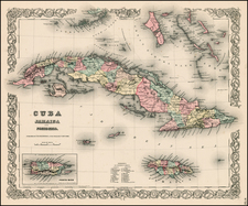 Caribbean Map By Joseph Hutchins Colton