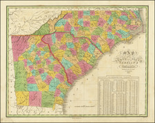 Georgia, North Carolina and South Carolina Map By Anthony Finley