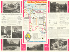 Pictorial Maps and Western Canada Map By Brewster Transport Co.