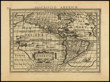 America Map By Petrus Bertius - Jodocus Hondius