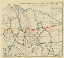 Montana, Washington, Western Canada and British Columbia Map By Dawson Brothers