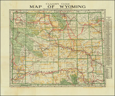 Wyoming Map By The Clason Map Company