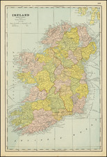 Ireland Map By George F. Cram