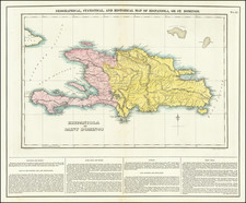 Hispaniola Map By Henry Charles Carey  &  Isaac Lea