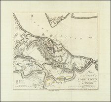 Virginia and American Revolution Map By Banastre Tarleton
