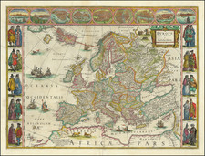 Europe Map By Willem Janszoon Blaeu