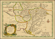 India and Central Asia & Caucasus Map By Emanuel Bowen