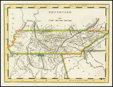 Tennessee Map By Mathew Carey