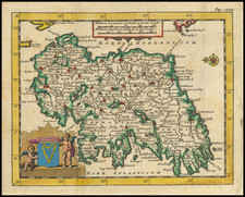 Ireland Map By Pieter van der Aa