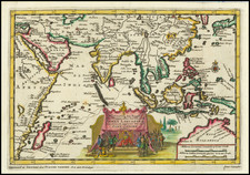 Indian Ocean and Southeast Asia Map By Pieter van der Aa