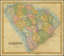 South Carolina Map By Fielding Lucas Jr.