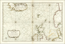 Carte Reduite De Partie de la Mer du Nords Comprise Entr l'Ecosse, le Dannemark, la Norwege et l'Islande   . . . M. DCC. LXVIII