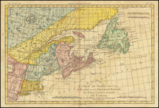 Isle De Terre - Neuve, L'Acadie, ou La Nouvelle Escosse, I'lse St. Jean et la Partie Oriental Du Canada By Rigobert Bonne