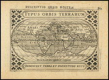 World Map By Petrus Bertius - Jodocus Hondius