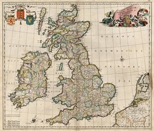 Europe and British Isles Map By Frederick De Wit